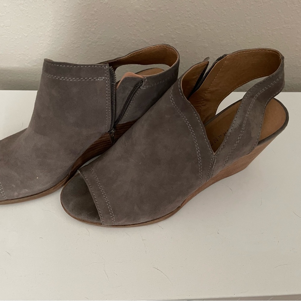 Lucky Brand Peep Toe Booties